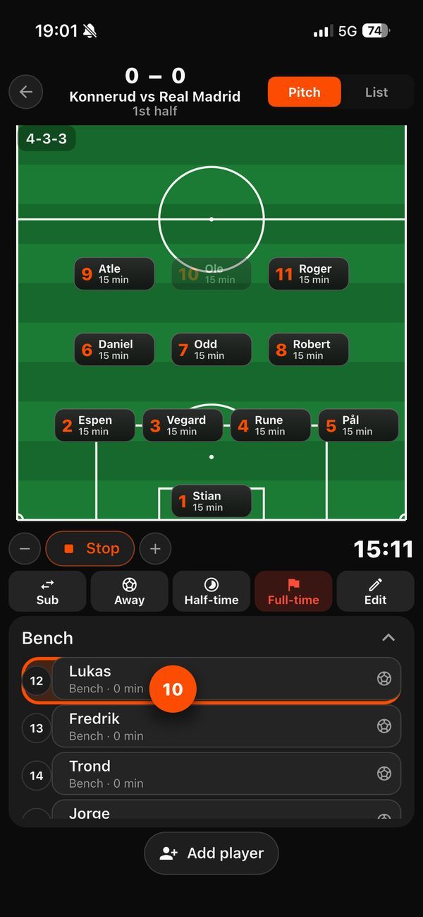 Screenshot of Sideline: Football